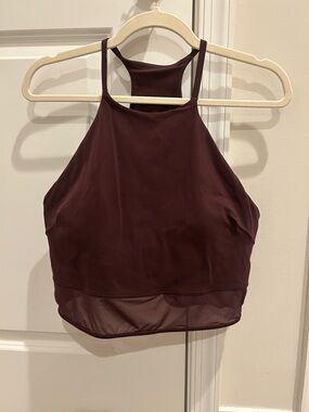 Lululemon Nulu High Neck Mesh Hem Tank in Goodnight Plum